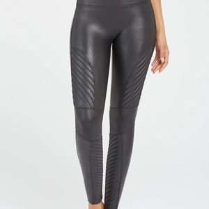 SPANX Faux Leather Moto Leggings